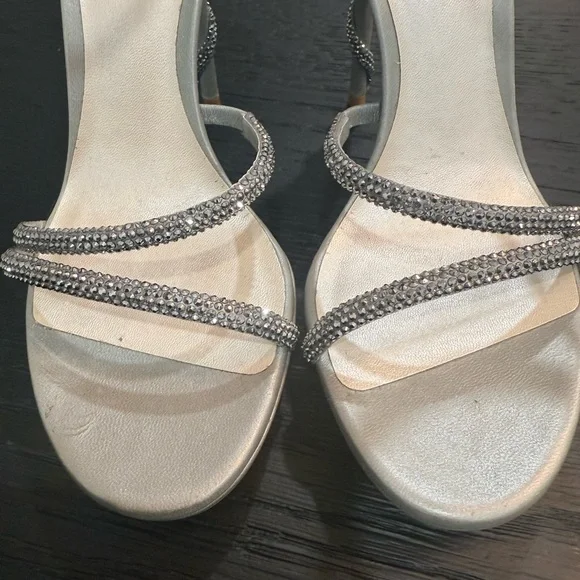 Rene Caovilla MARGOT SILVER PLATFORM SANDAL 120 - Picture 9 of 11